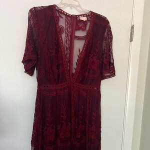 Maxi merlot dress!